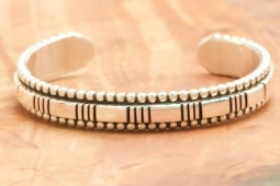 Sterling Silver Bracelet by Navajo Artist Johnathan Nez